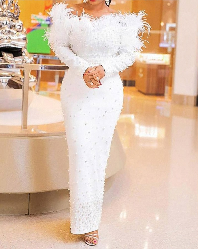 Autumn Beaded Sheath Sexy Dress