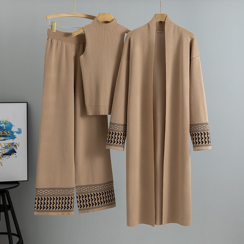 Elegant Cardigan Wide Leg Set