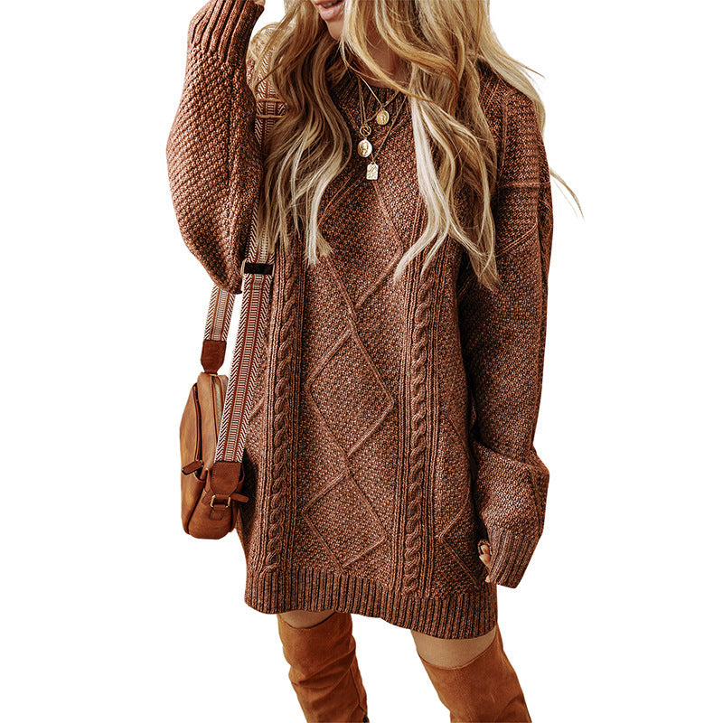 Loose Winter Sweater Dress