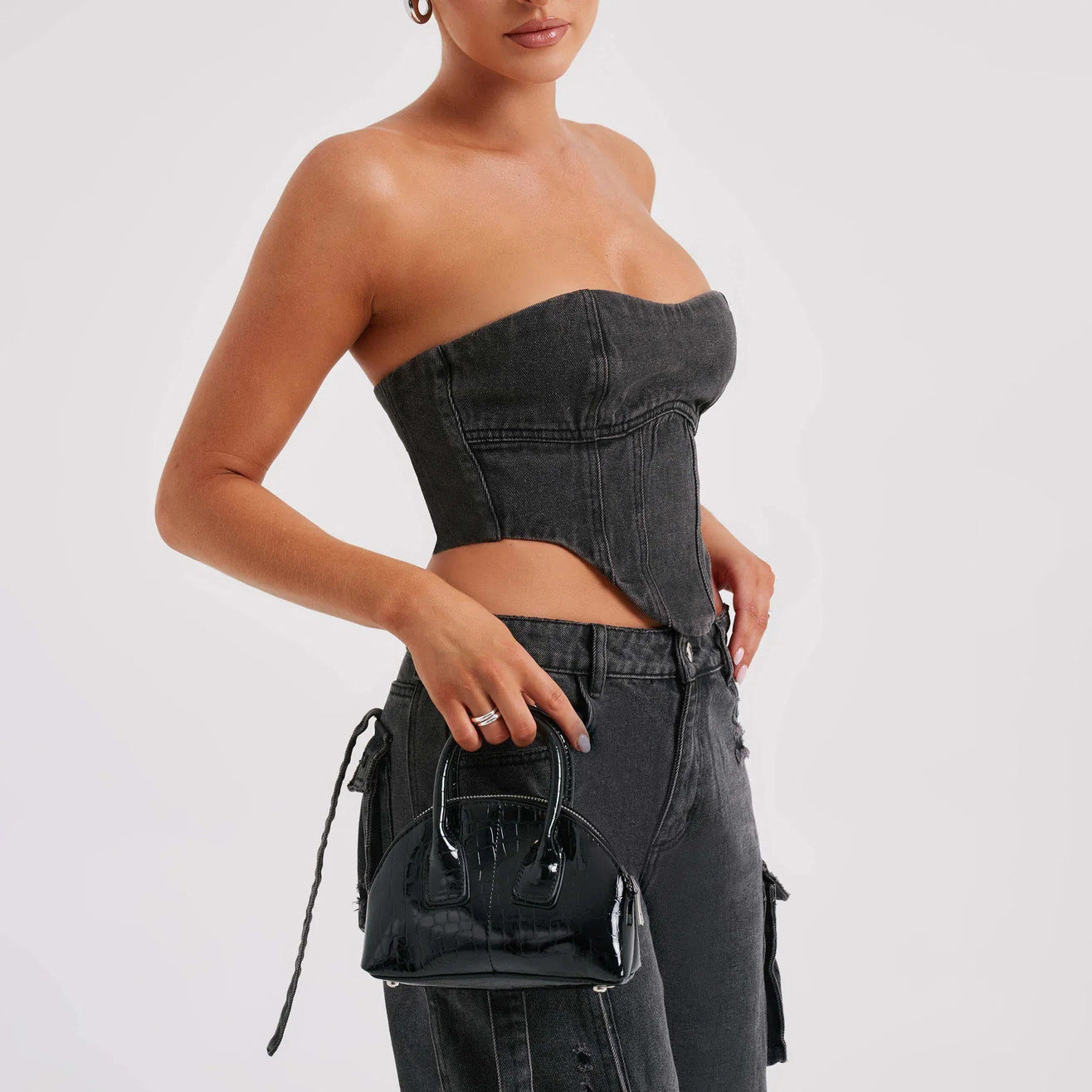 Tube Top Jeans Set
