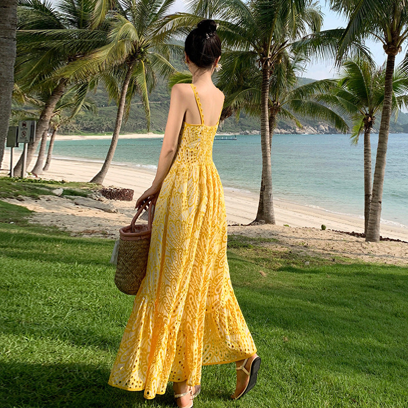 Waist Slimming Beach Dress