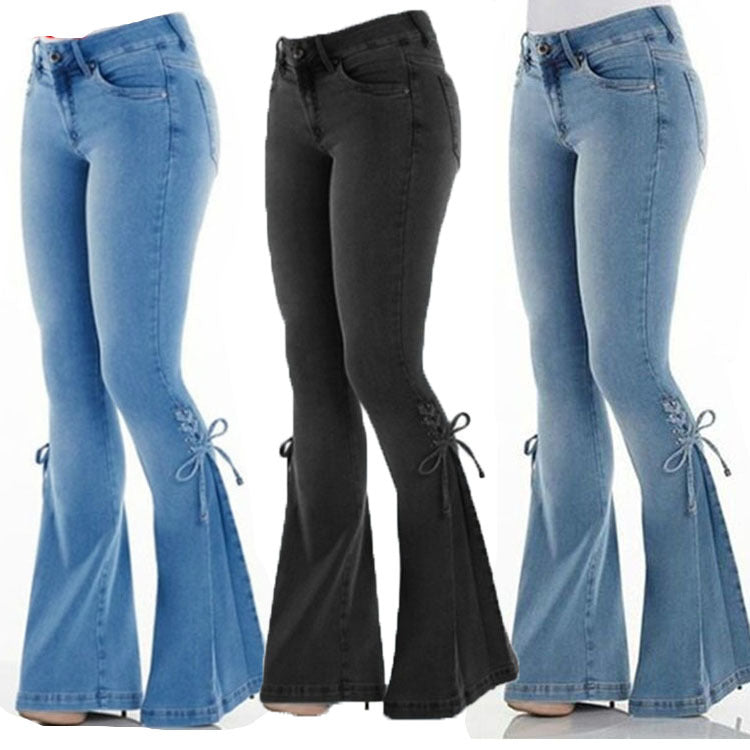 Mid Waist Stretch Jeans