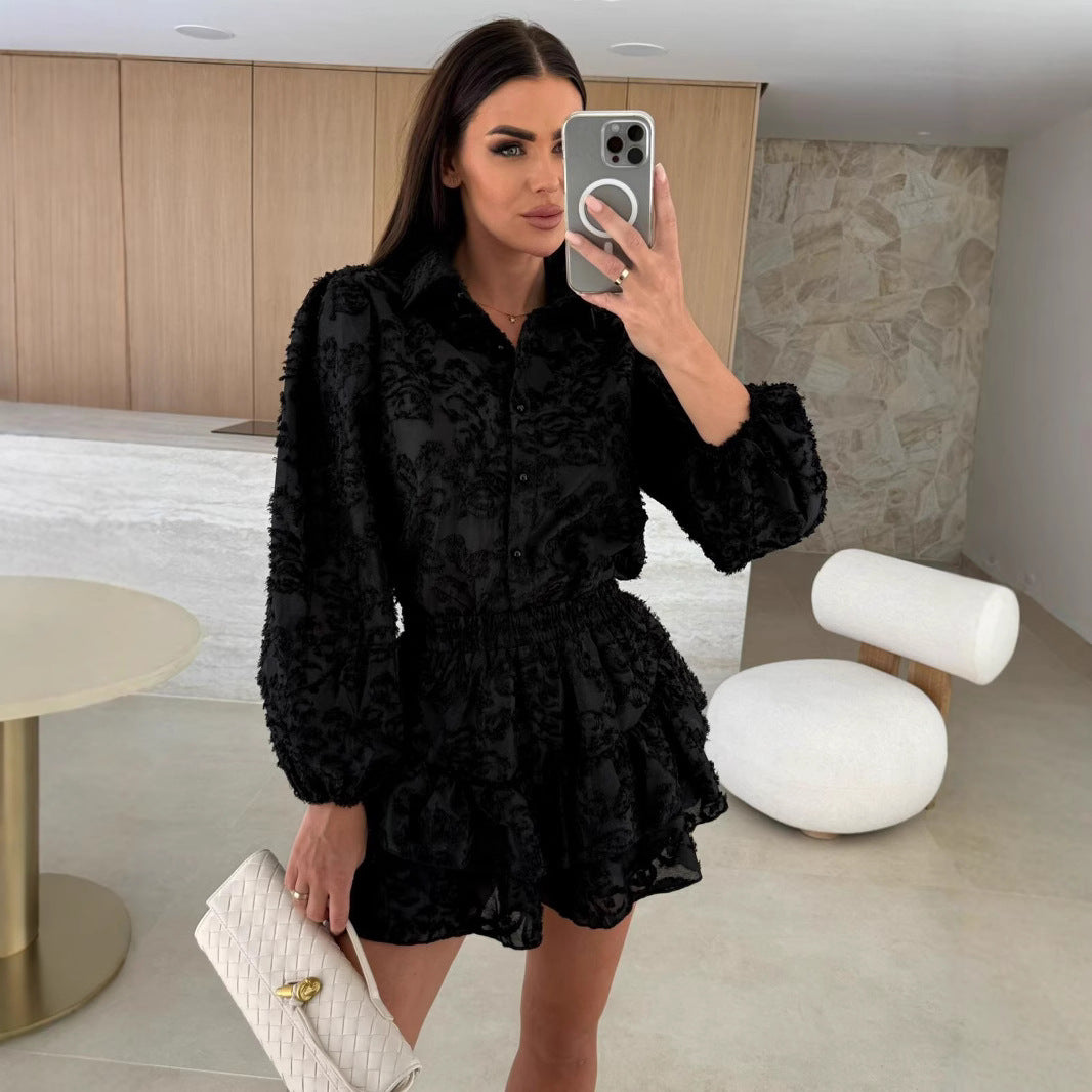 Casual Hollow Out Two-Piece Set