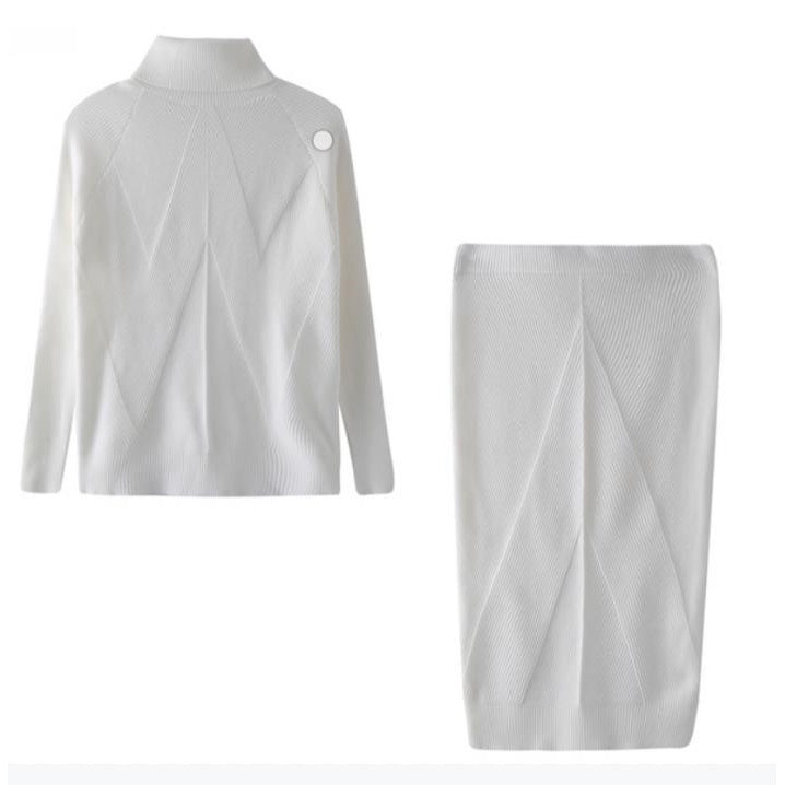 Turtleneck Knitted Sweater Dress