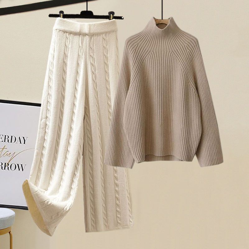 Cotton Knit Three-Piece Set