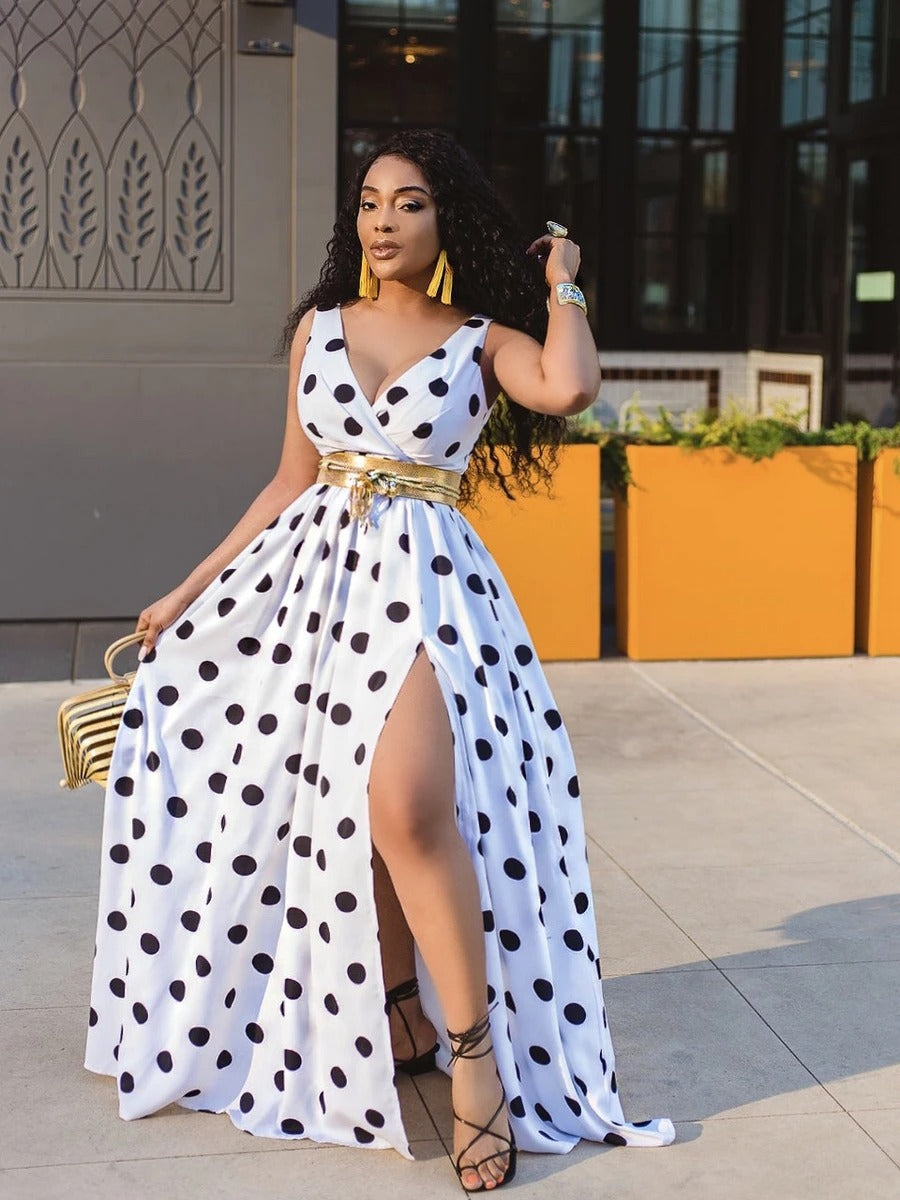 Plus Size Belted Party Dress