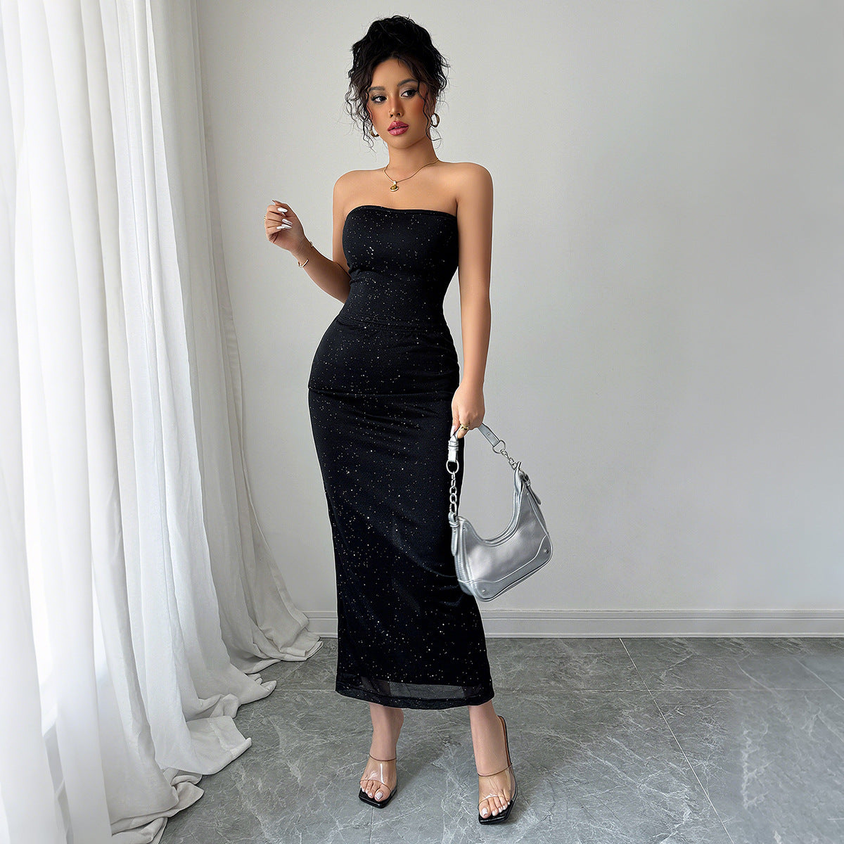 Elegant Tube Top Skirt Set