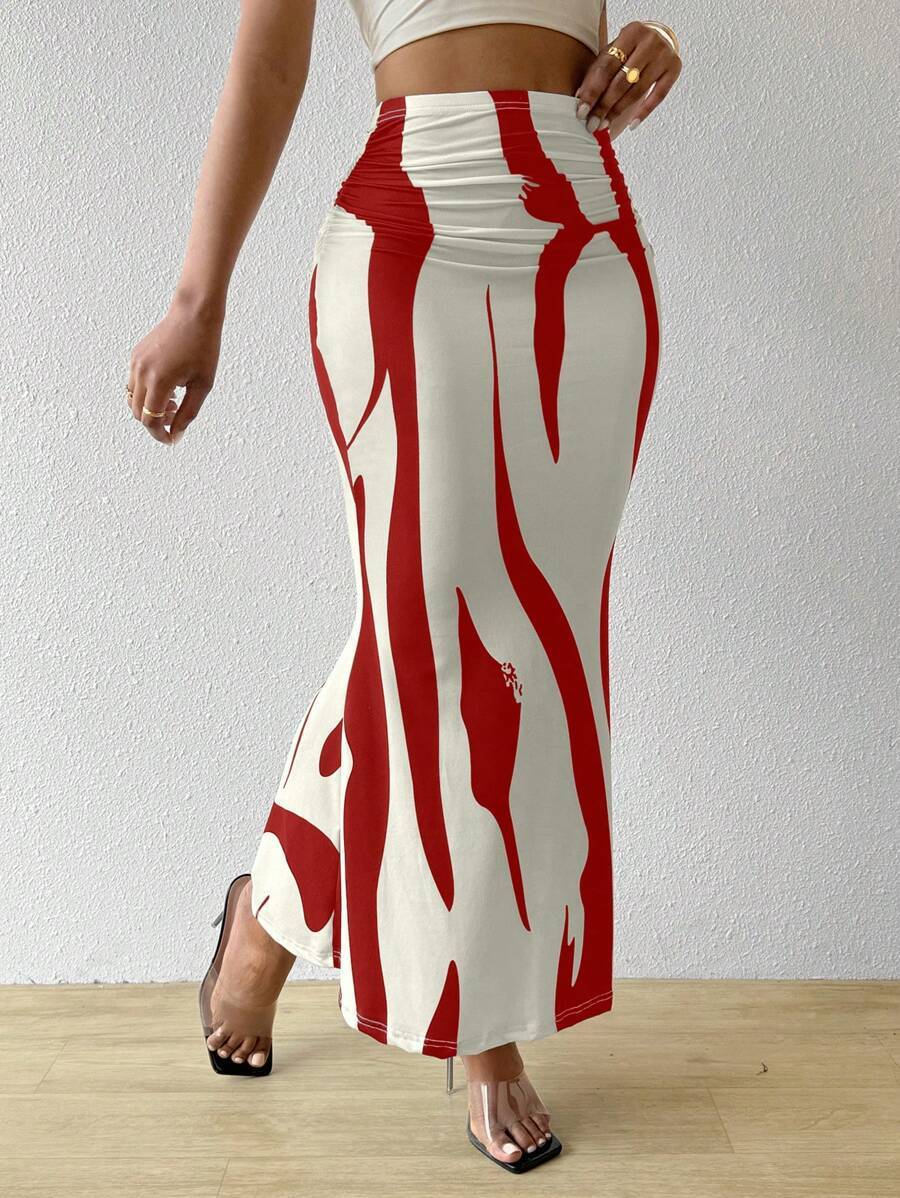 Zebra Print Slim Fit Dress