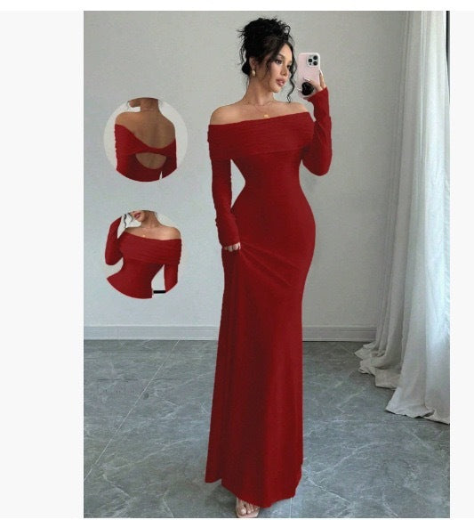 Women's  Off-shoulder Fashion Slim