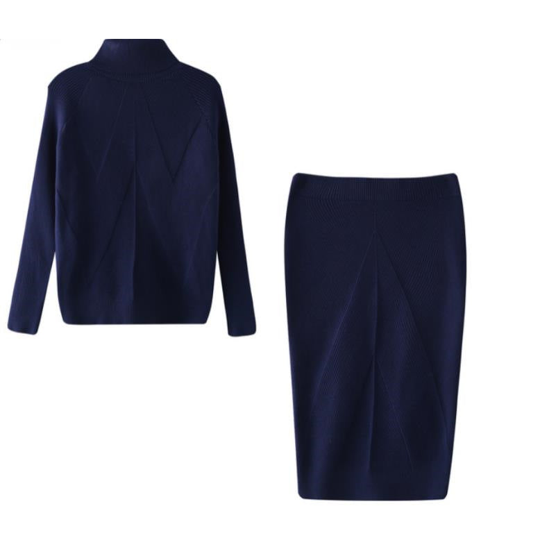 Turtleneck Knitted Sweater Dress