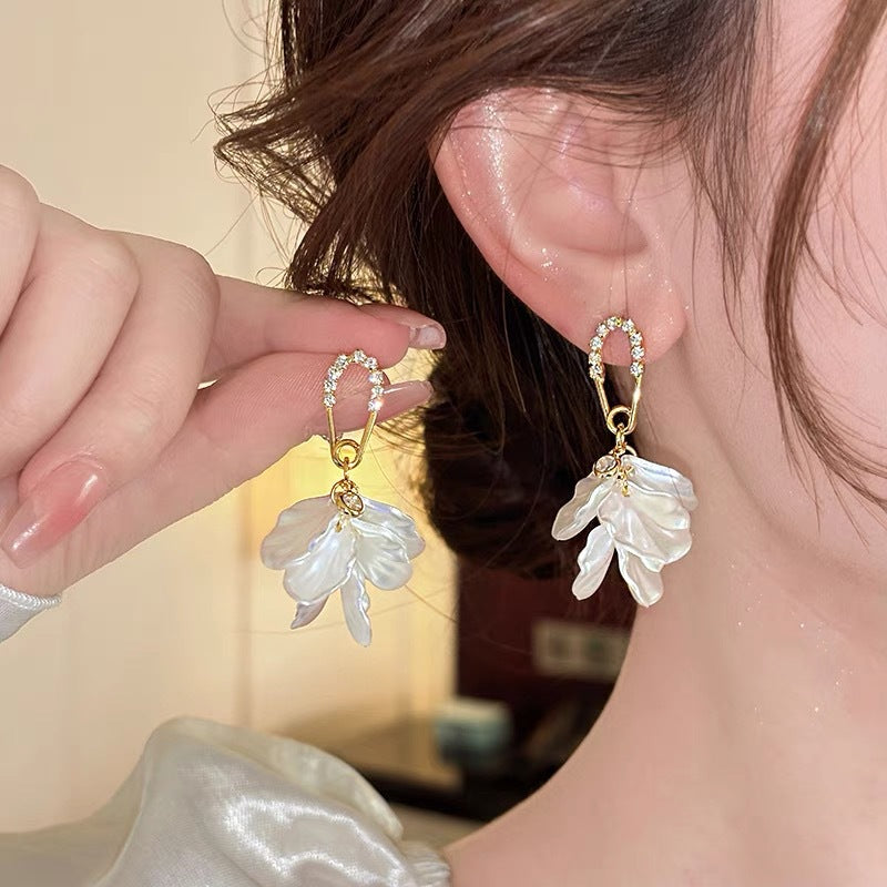 Fashion Women Petal Fringe Earrings