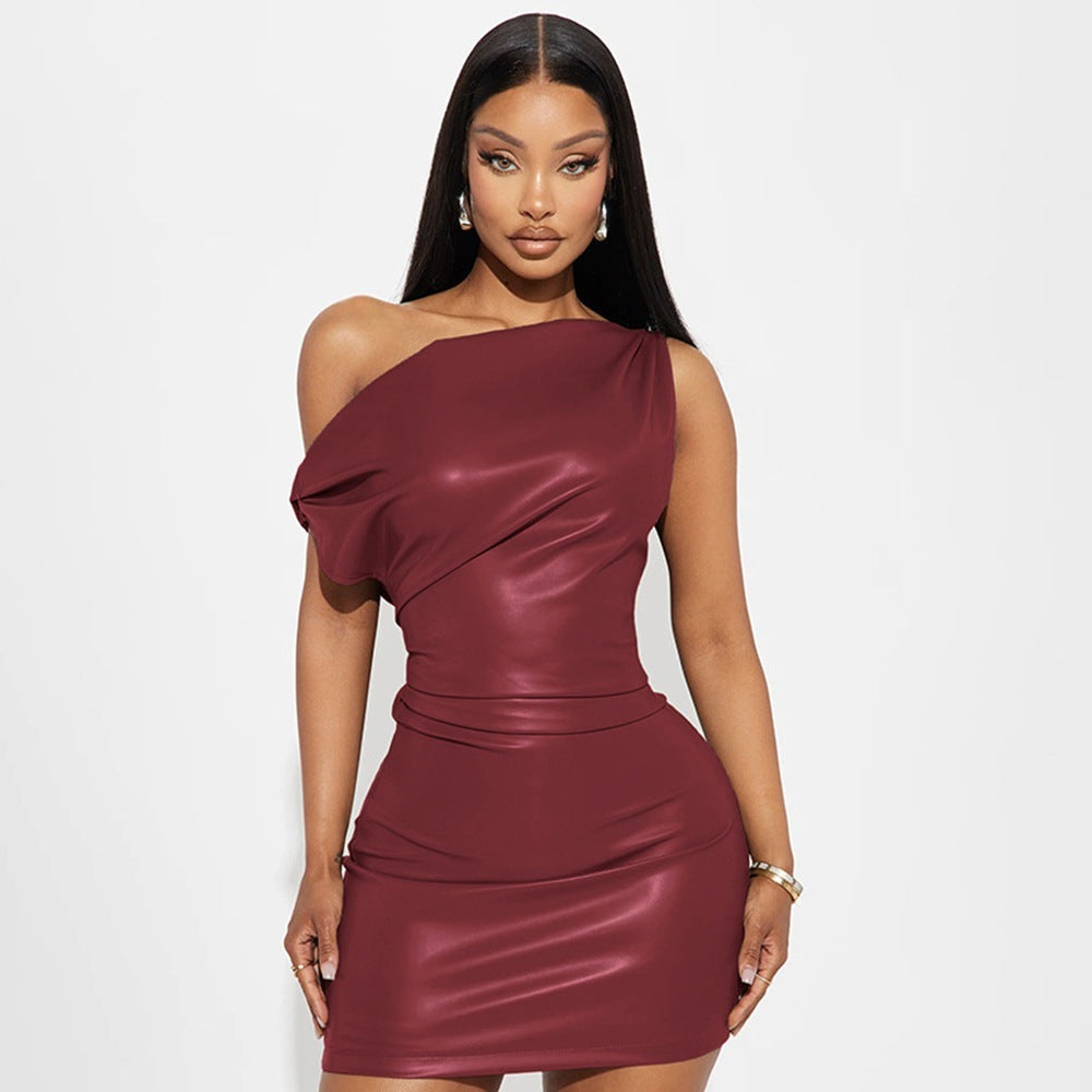 Sexy Oblique Sheath Dress