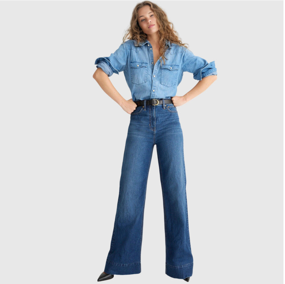 Fashion Loose Elastic Trousers Jeans