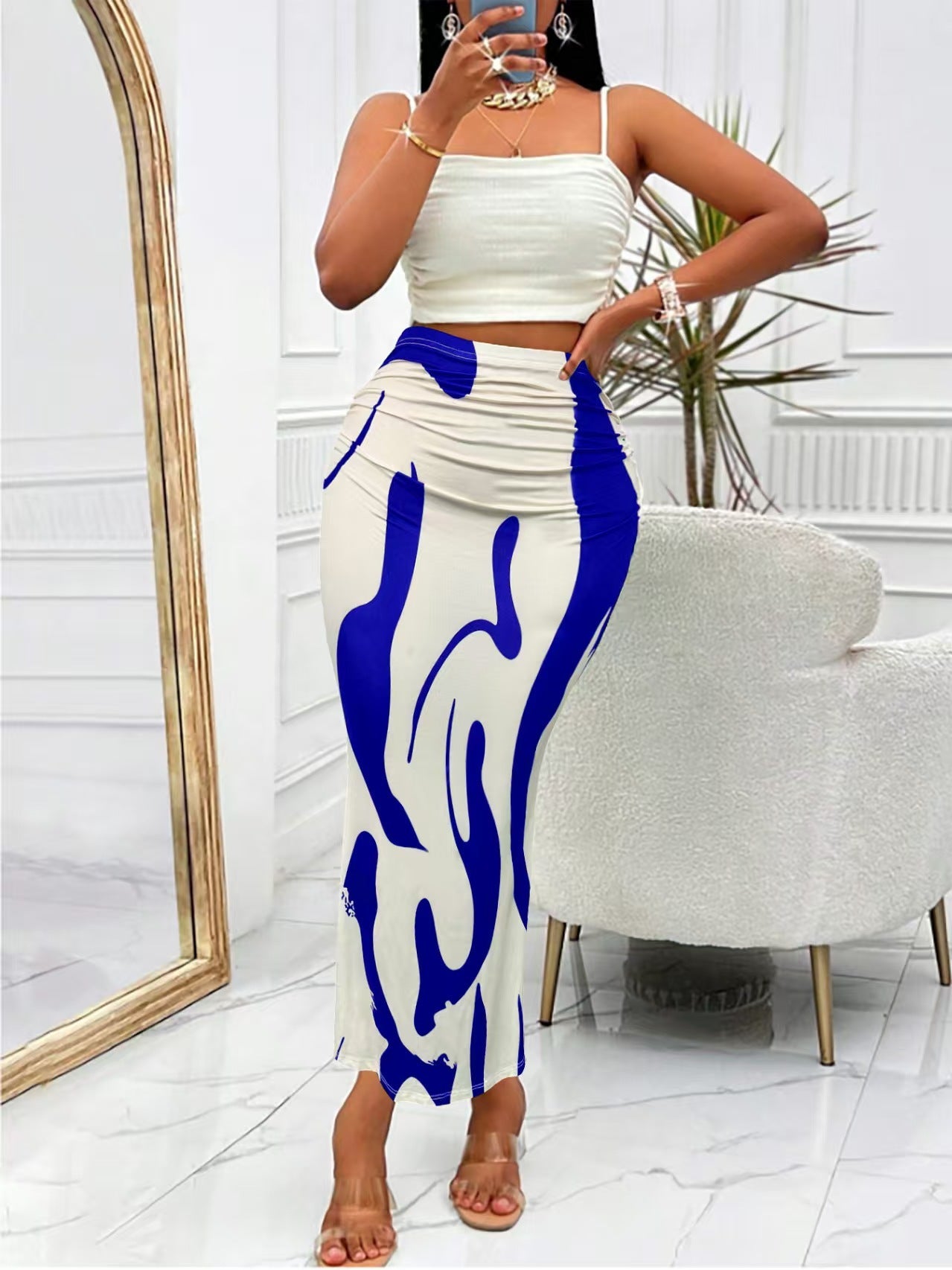 Zebra Print Slim Fit Dress