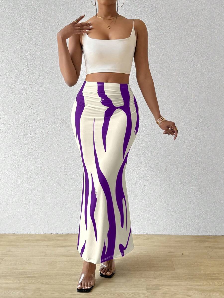 Zebra Print Slim Fit Dress