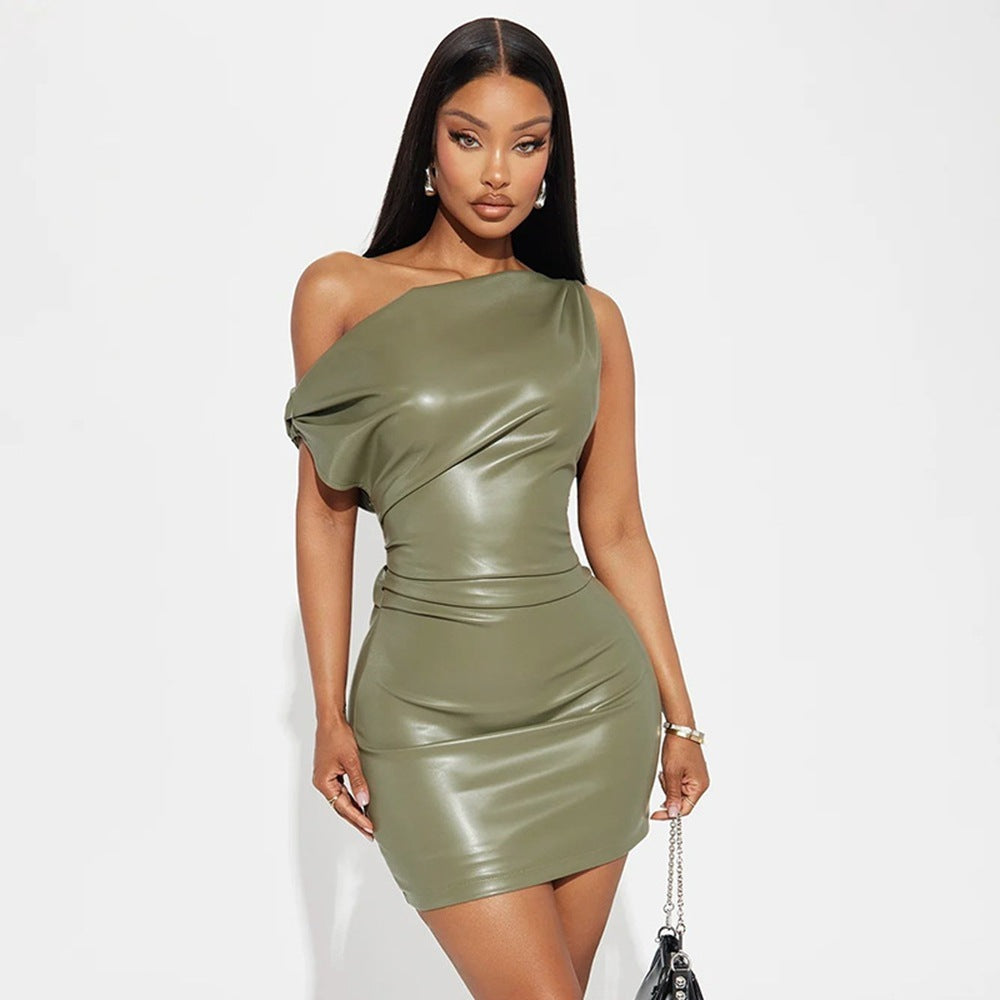 Sexy Oblique Sheath Dress