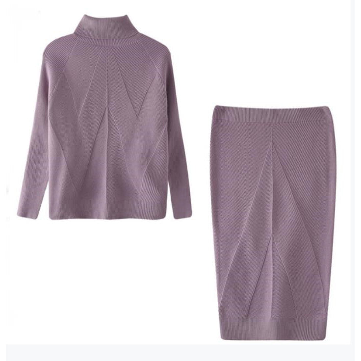 Turtleneck Knitted Sweater Dress