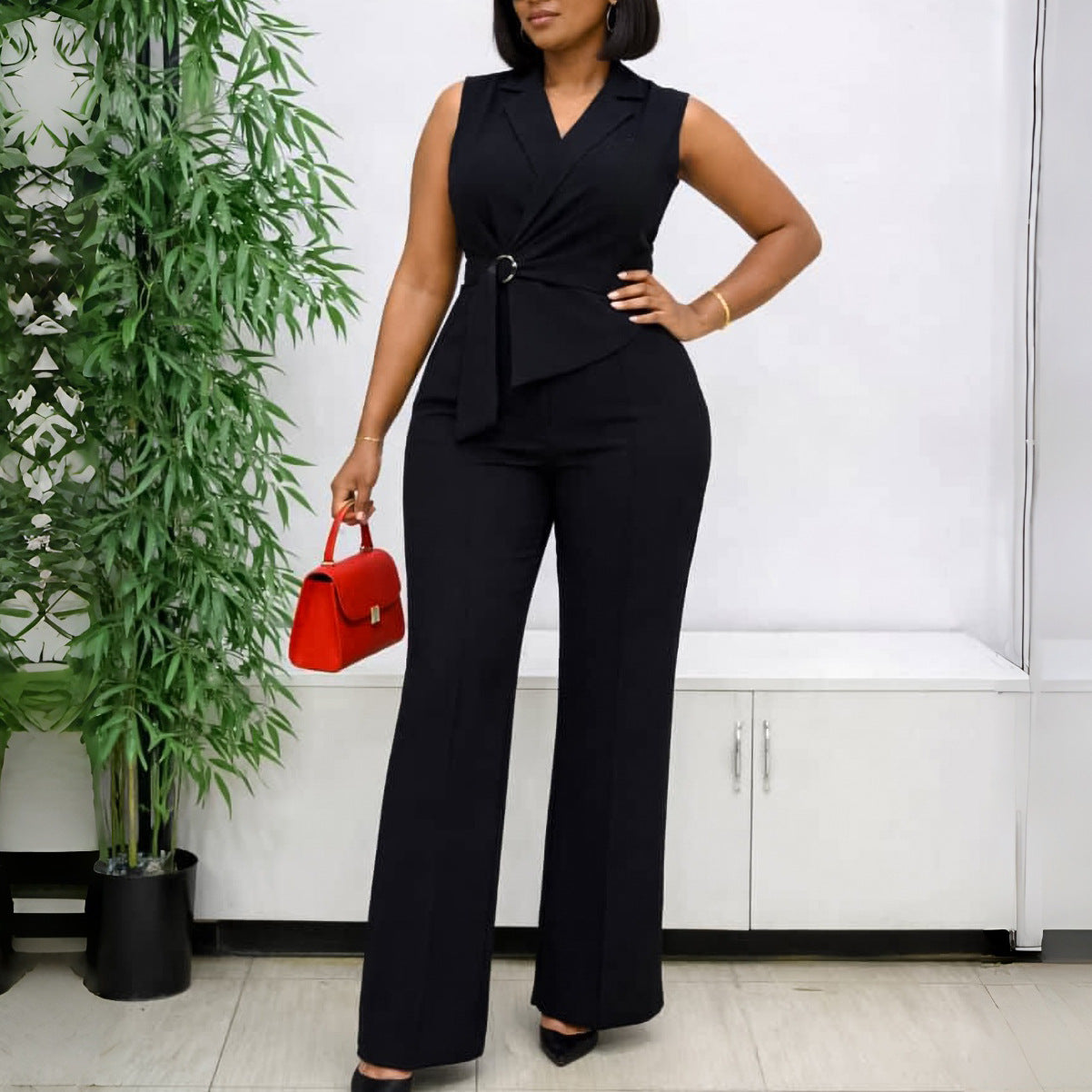 Summer Fashion Elegant Solid Jumpsuit