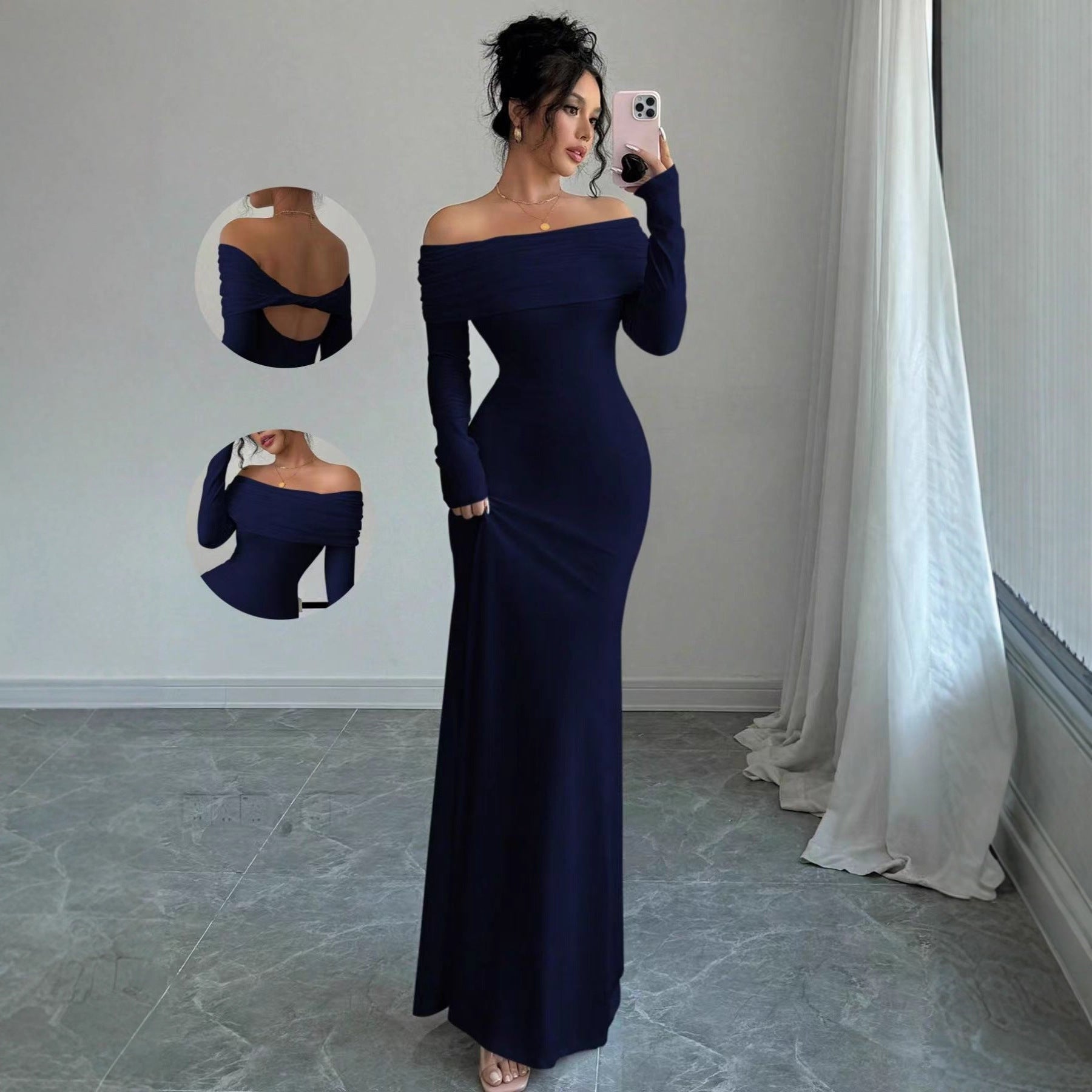 Women's  Off-shoulder Fashion Slim
