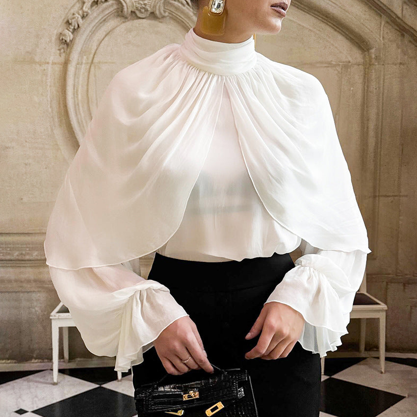 Chic Turtleneck Shirt Women