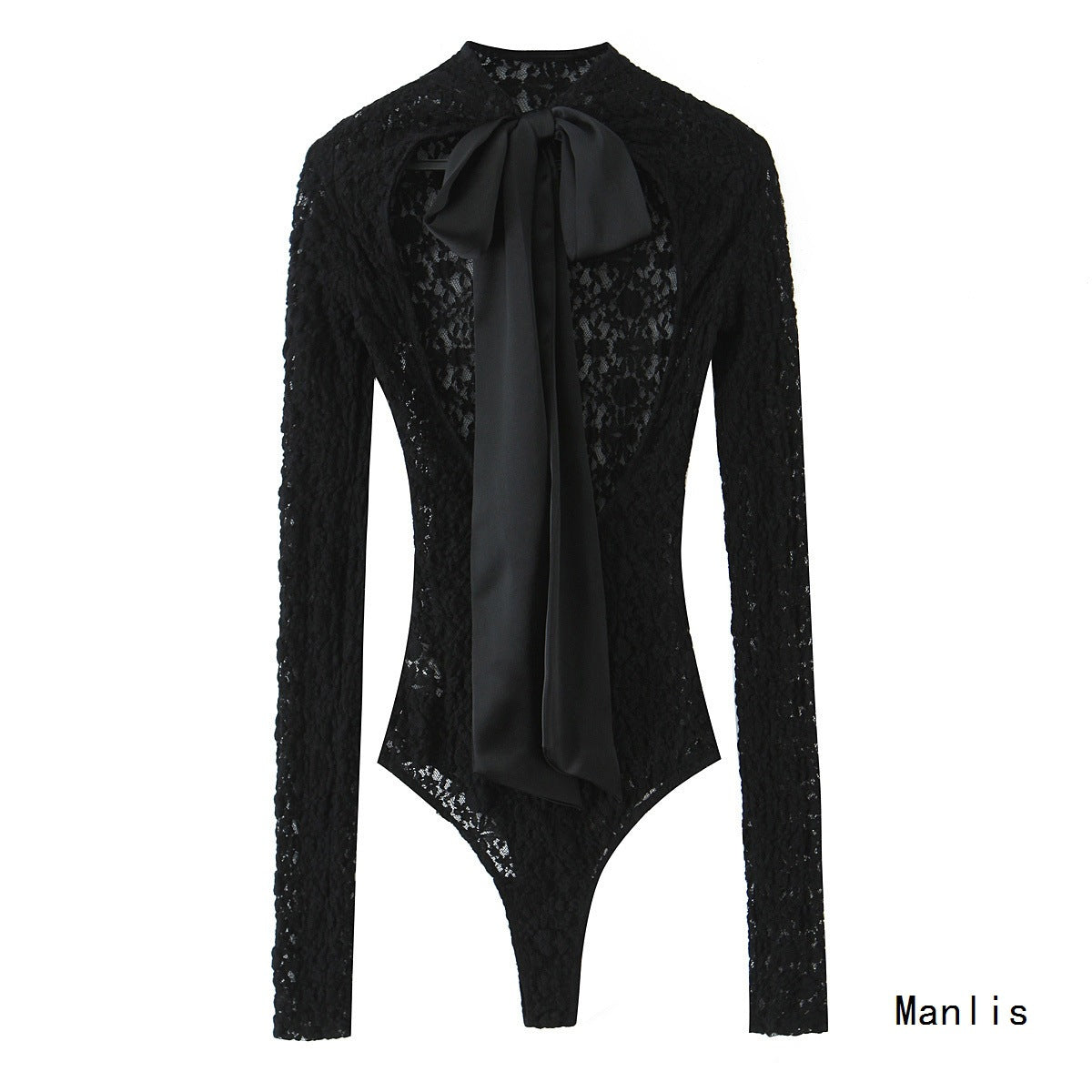 Silk Satin Texture Bowknot Decoration Lace Jumpsuit Mini Skirt