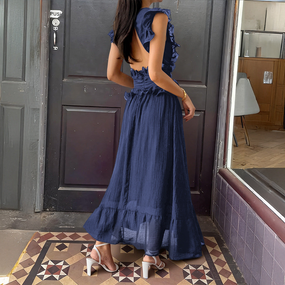 Elegant Style Suspender Dress Women