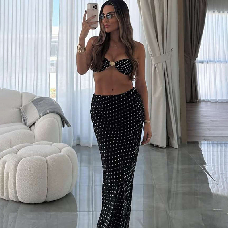 Mesh Sheath Women's Two-Piece Set