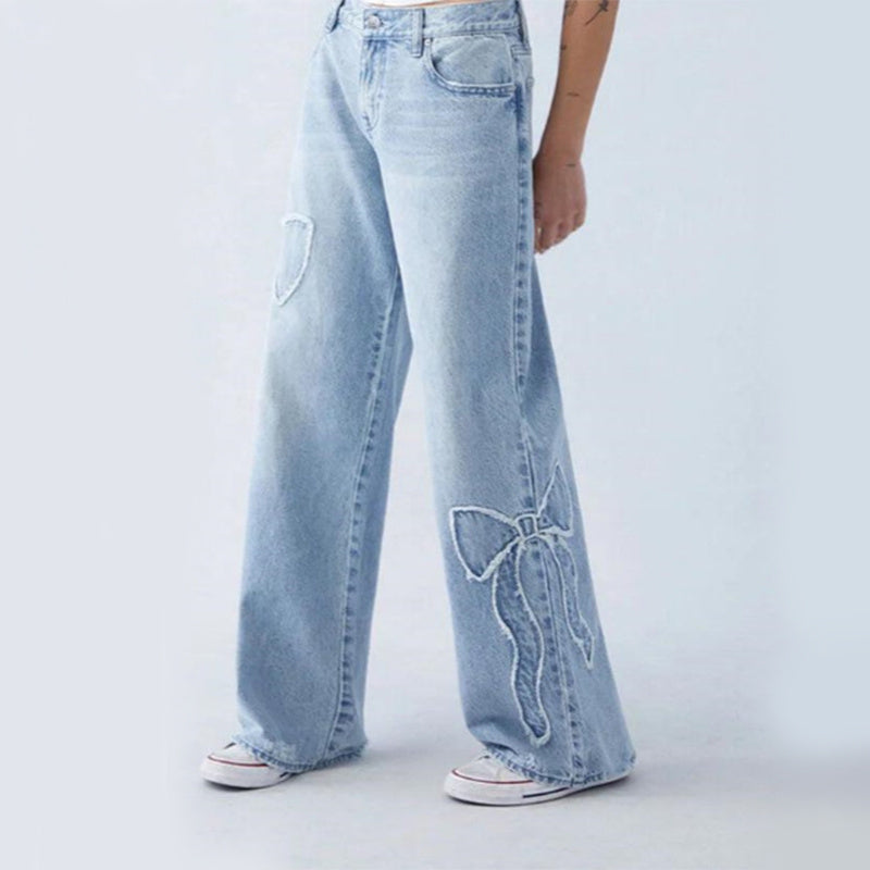 Butterfly Embroidered Jeans