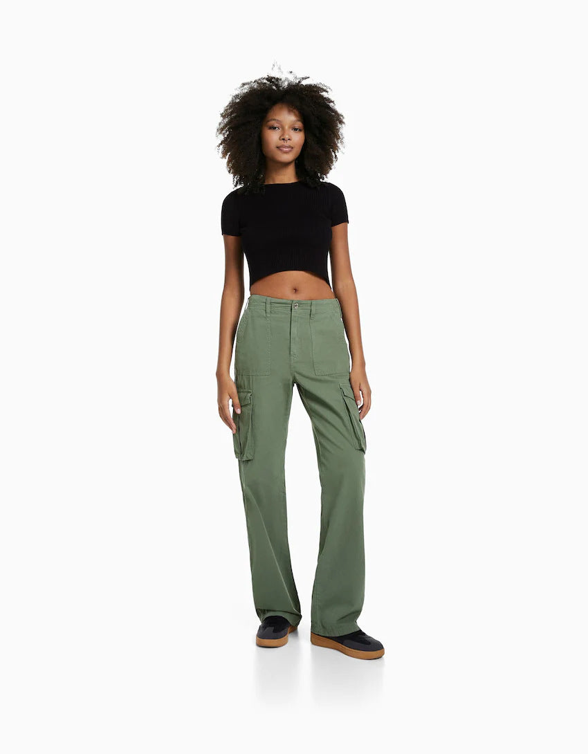 Casual Nipped Waist Pants