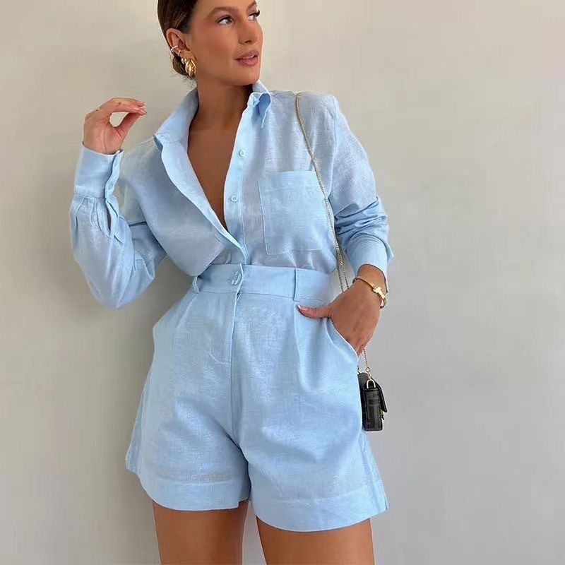 Loose Solid Casual Women's Set
