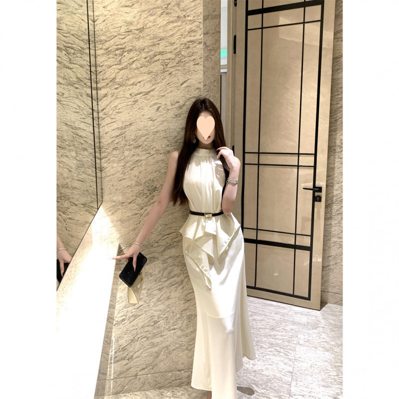 Halter Satin Women's Two-Piece Set