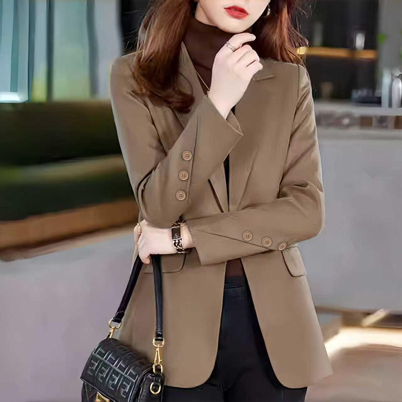 Korean Loose Brown Suit