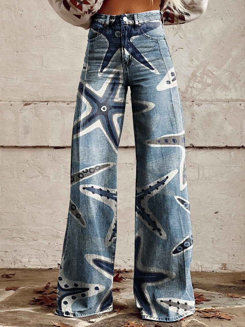 Wide-Leg Thermal Jeans