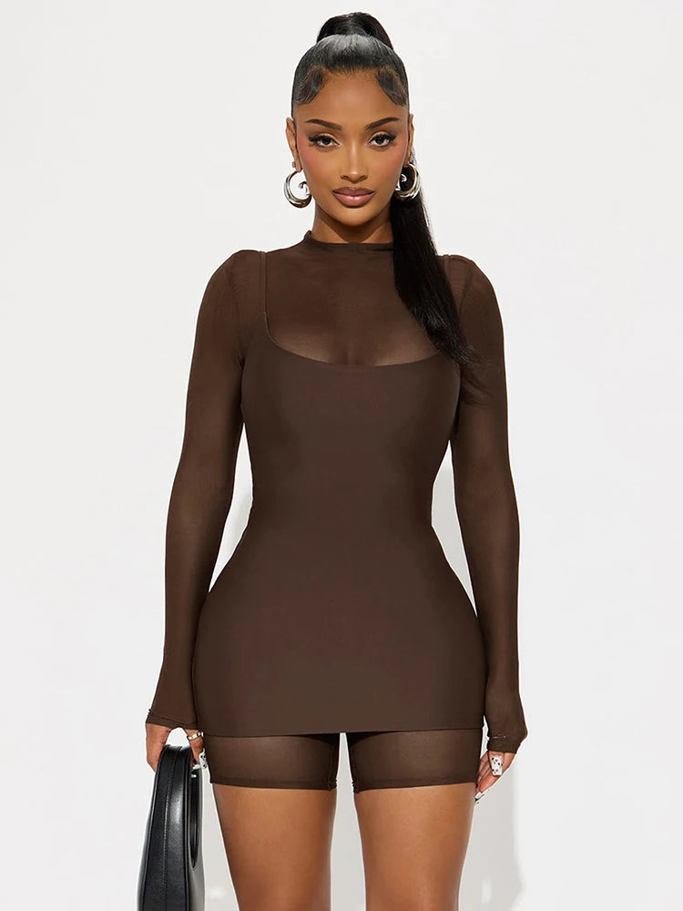 Sexy Adjustable Strap Bodycon Romper