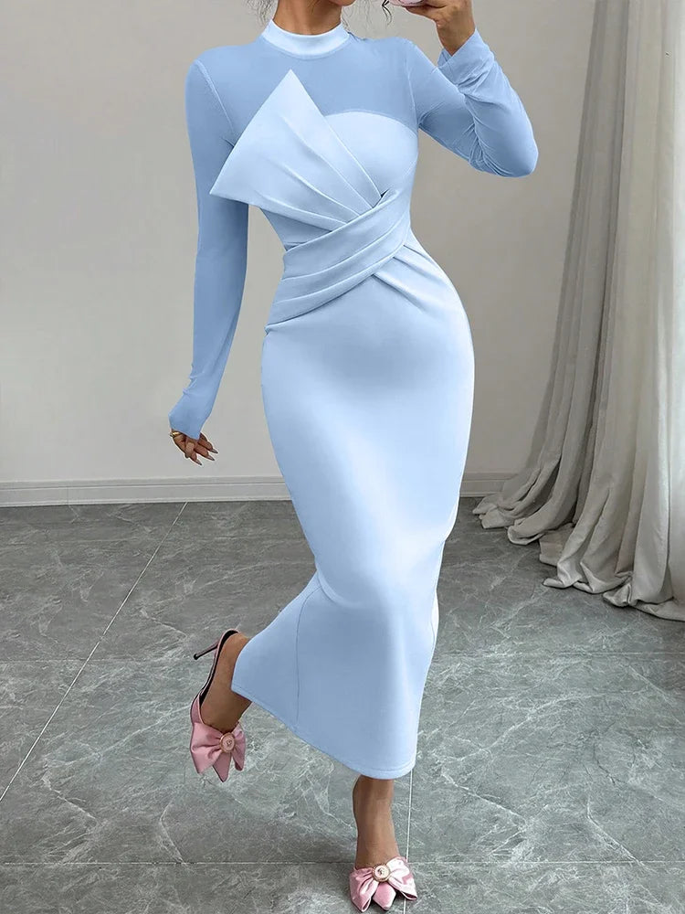 Sexy Turtleneck Maxi Dress