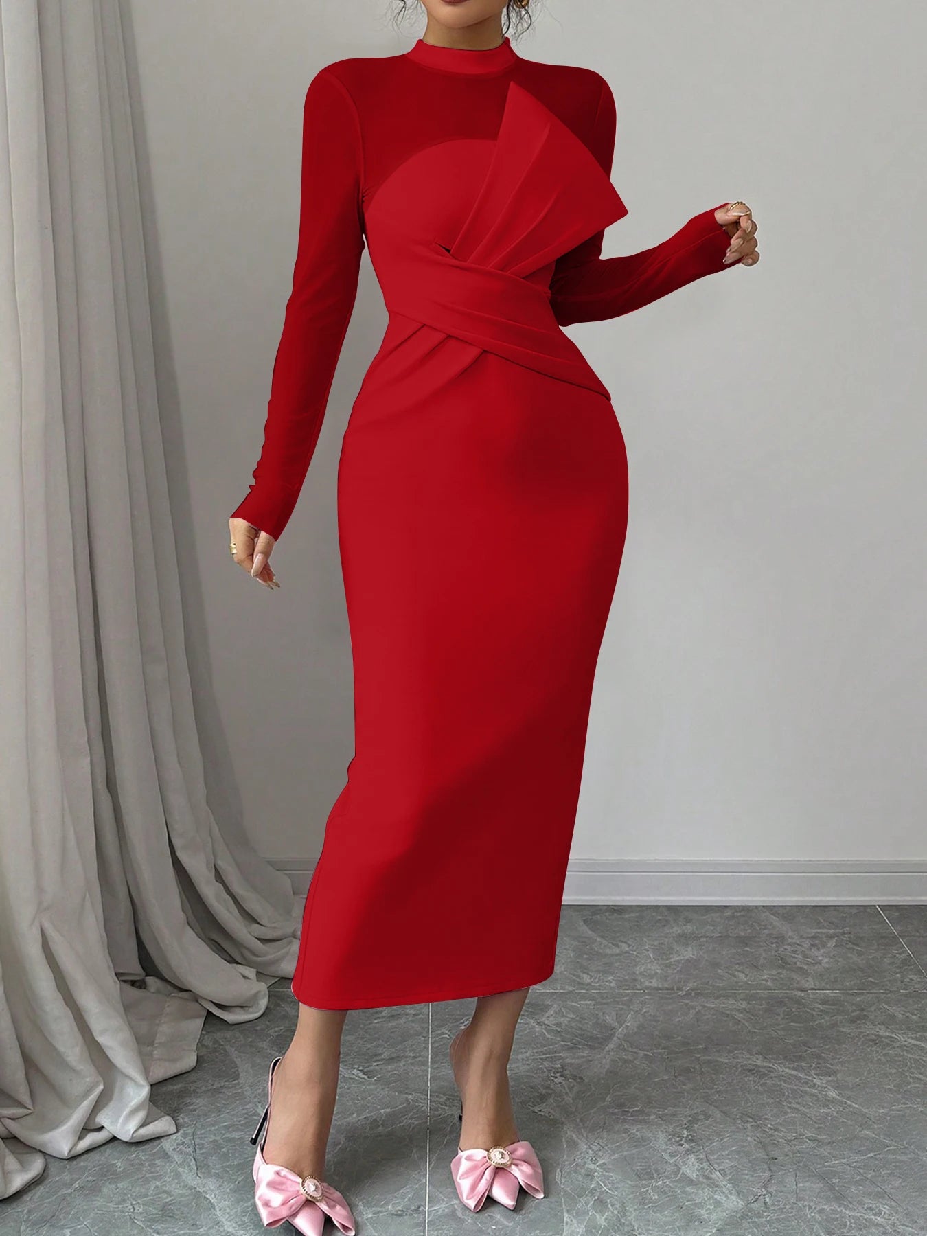 Sexy Turtleneck Maxi Dress