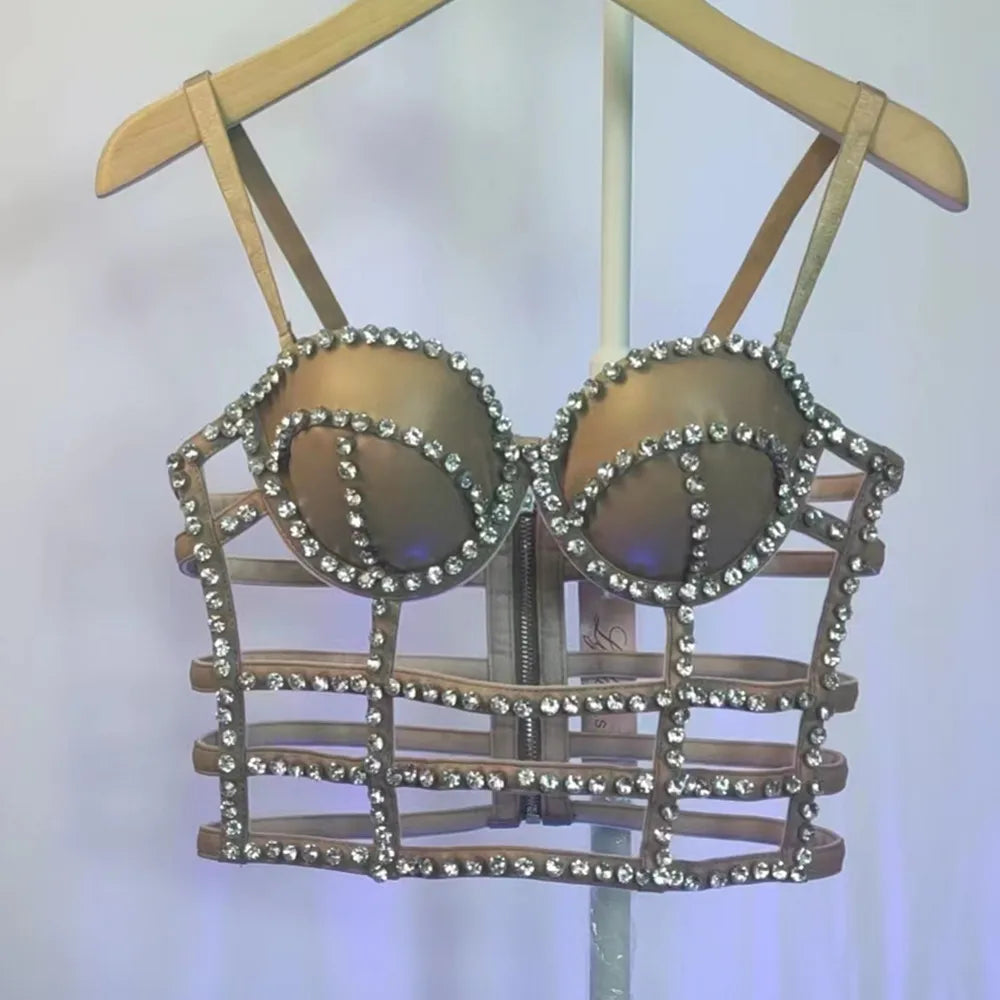 Streetwear Diamonds Denim Top