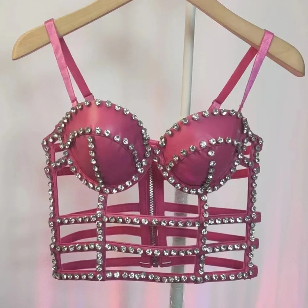 Streetwear Diamonds Denim Top