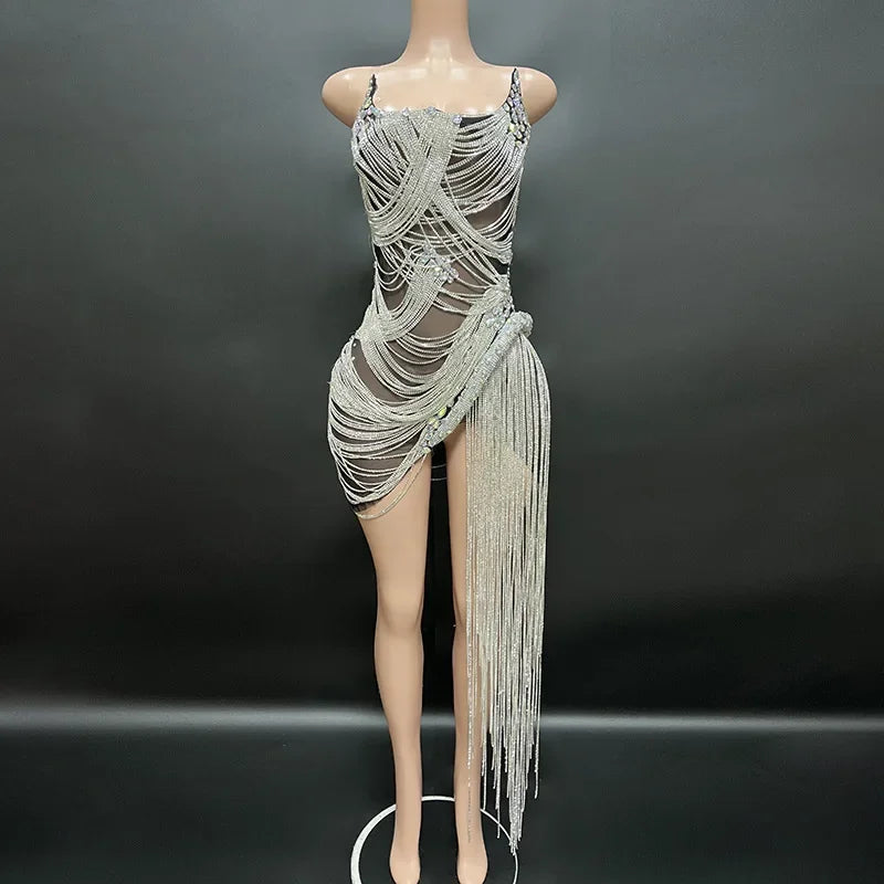 Sexy Rhinestone Party Dress