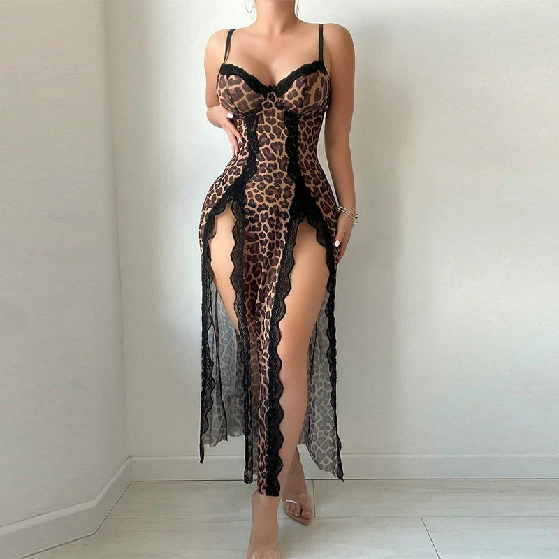 Leopard Lace Nightdress
