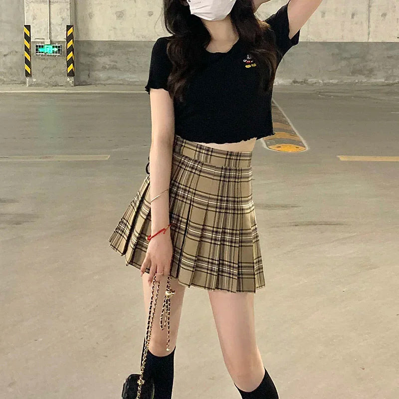 Plaid Half Length Skirt