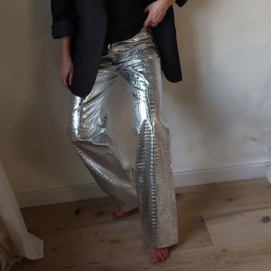 High Waist Straight Pants Long Trousers