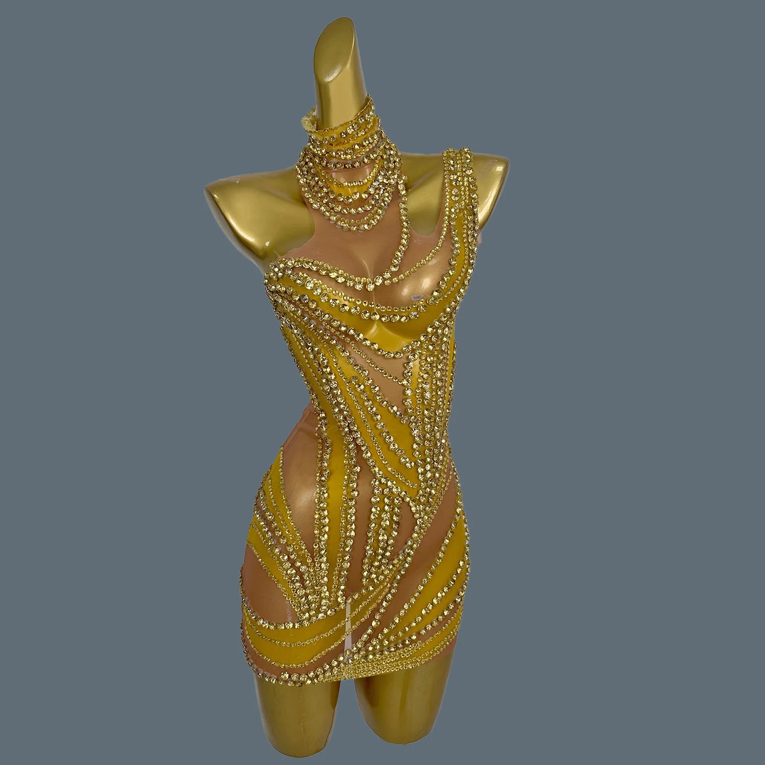 Short Dress Sparkly Rhinestone Evening