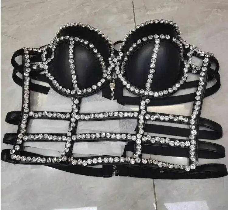 Streetwear Diamonds Denim Top