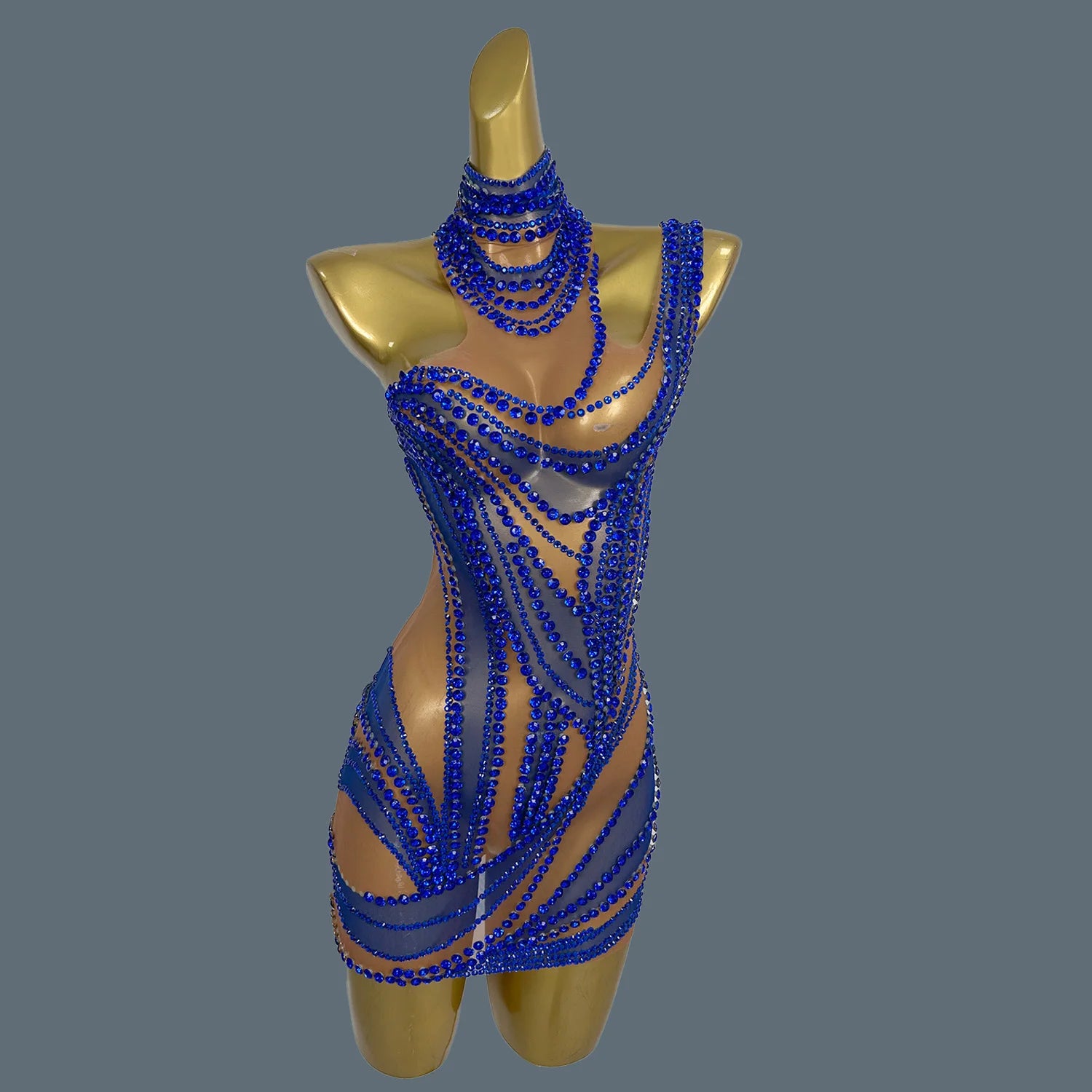 Short Dress Sparkly Rhinestone Evening