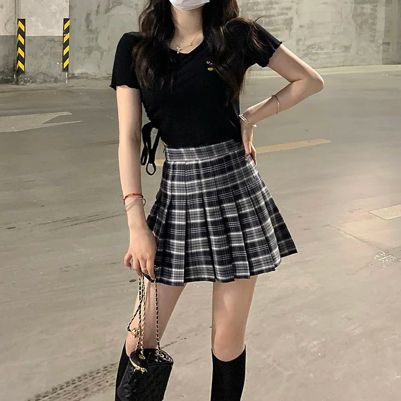 Plaid Half Length Skirt