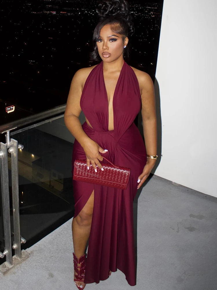 Backless Ruched Party Dress