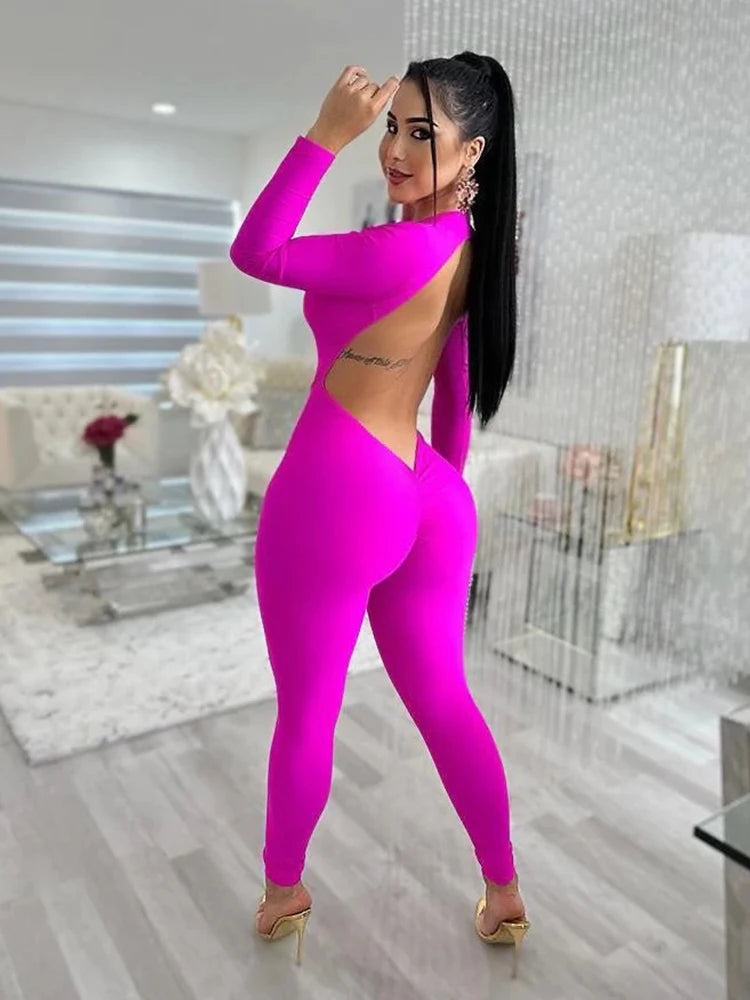 Sexy Deep V Backless Jumpsuit Women