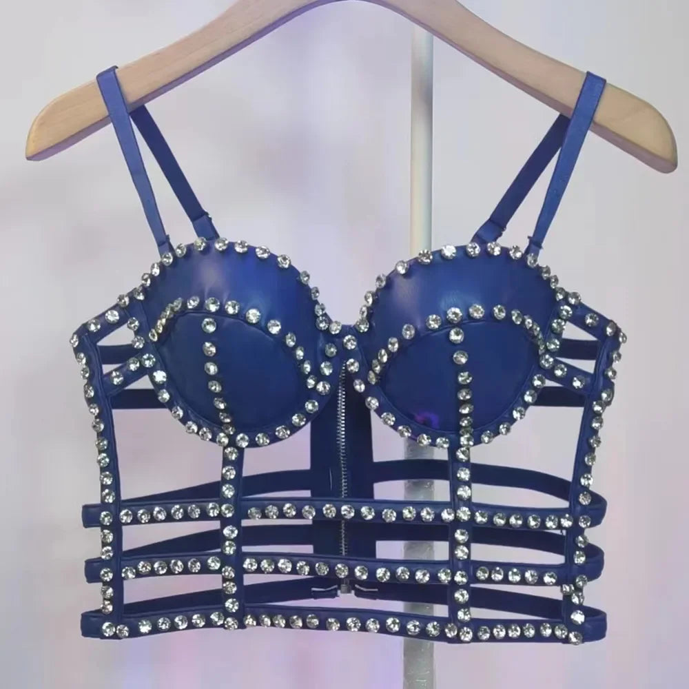 Streetwear Diamonds Denim Top