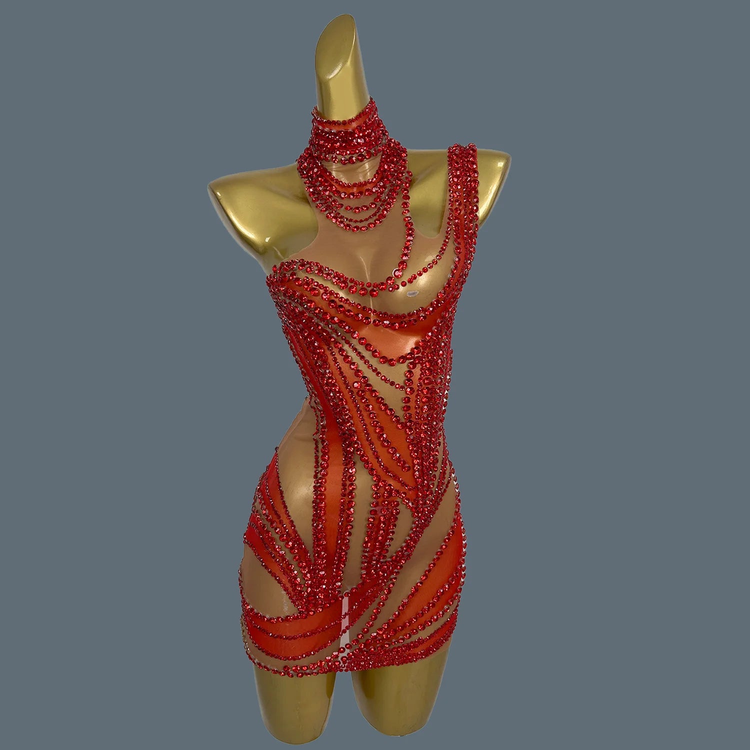 Short Dress Sparkly Rhinestone Evening